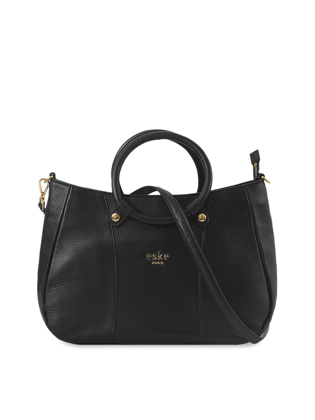 

Eske Leather Structured Handheld Bag, Black