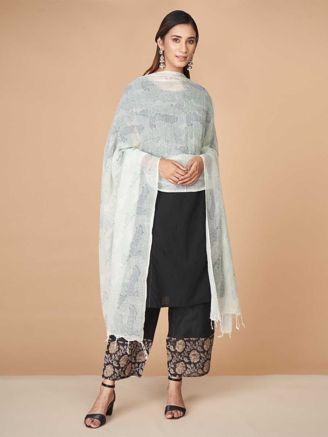 

Fabindia Printed Pure Cotton Dupatta, Cream