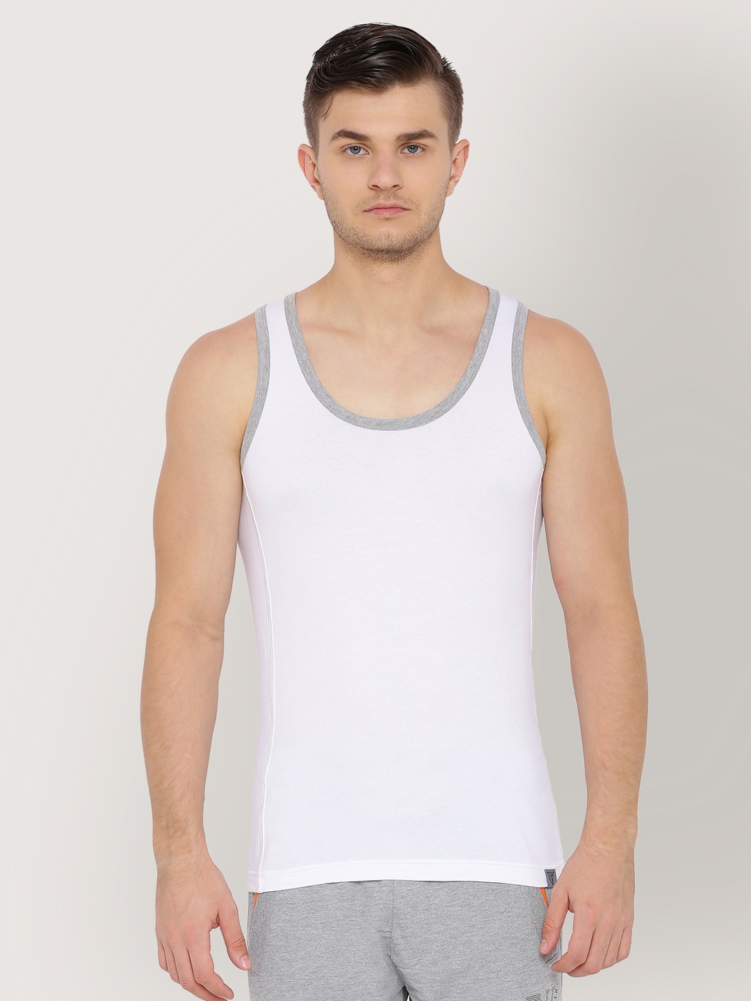 

Van Heusen Athleisure Men White Solid Quick Dry Ultra Soft Gym Vest