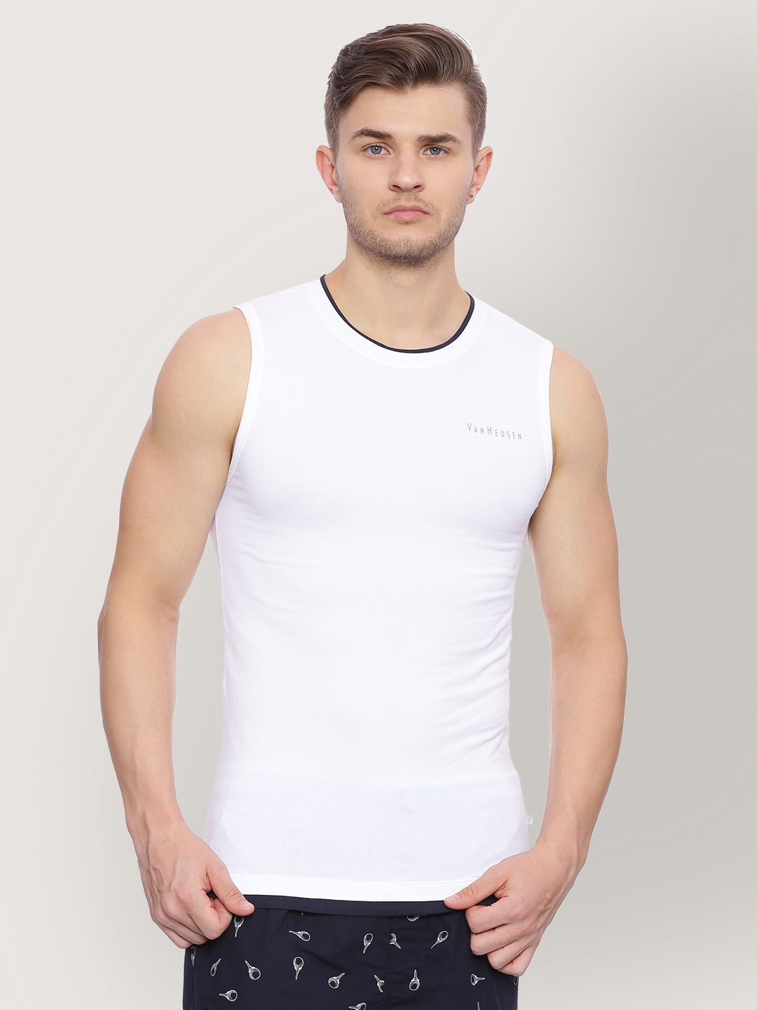 

Van Heusen Athleisure Quick Dry Ultra Soft Gym Vest, White