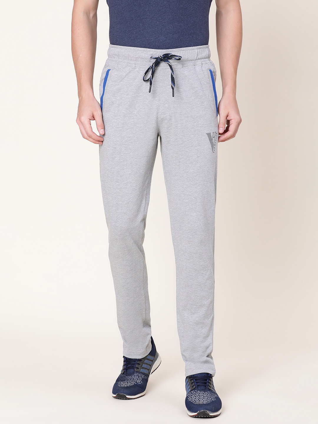 

Van Heusen Athleisure Smart Tech Easy Stain Release Track Pants, Grey melange