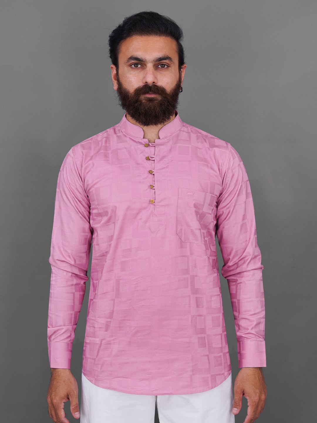 

FRENCH CROWN Men Standard Cotton Casual Shirt, Pink