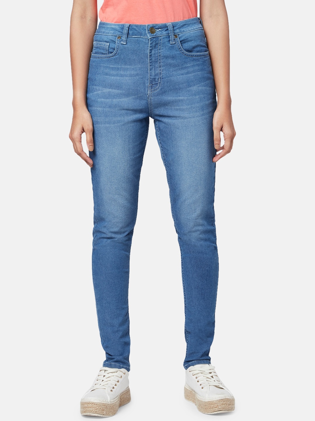 

YU by Pantaloons Women Blue Slim Fit Light Fade Jeans