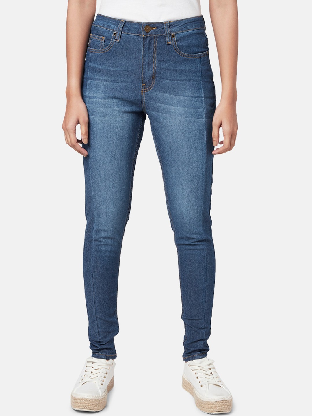 

YU by Pantaloons Women Blue Slim Fit Light Fade Jeans