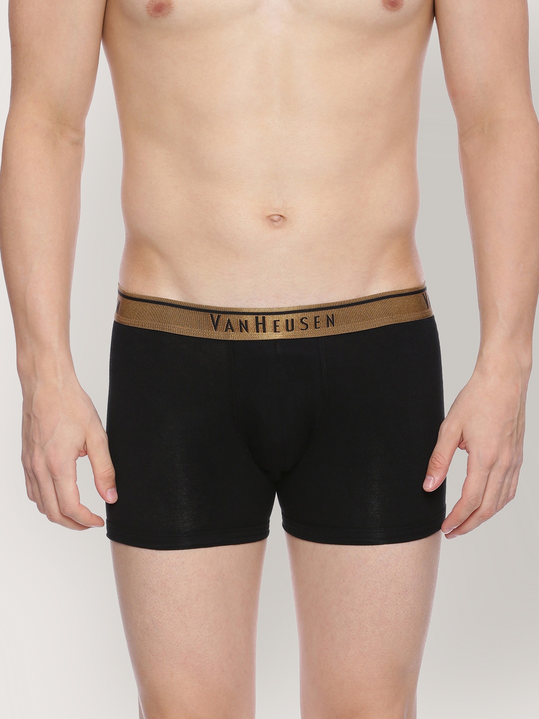 

Van Heusen Men Solid Antibacterial Colour Fresh Trunks, Black