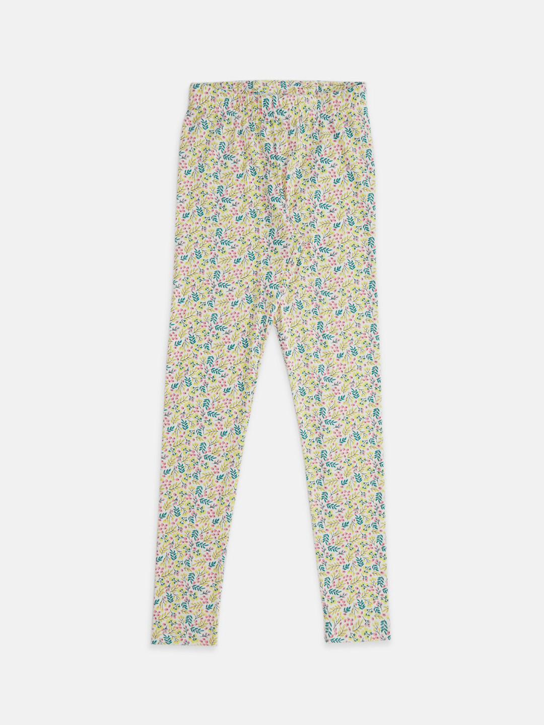 

Pantaloons Junior Girls Printed Cotton Ankle Length Leggings, Off white