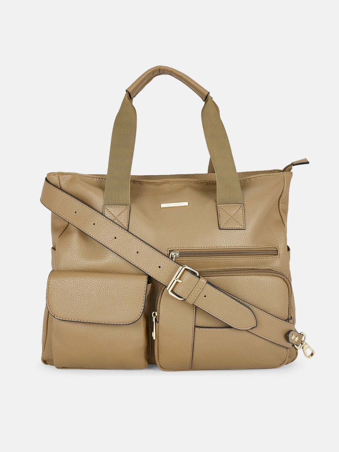 

Forever Glam by Pantaloons Structured Shoulder Bag, Taupe