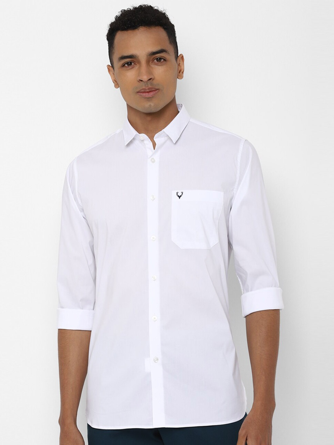 

Allen Solly Men Slim Fit Long Sleeves Casual Shirt, White