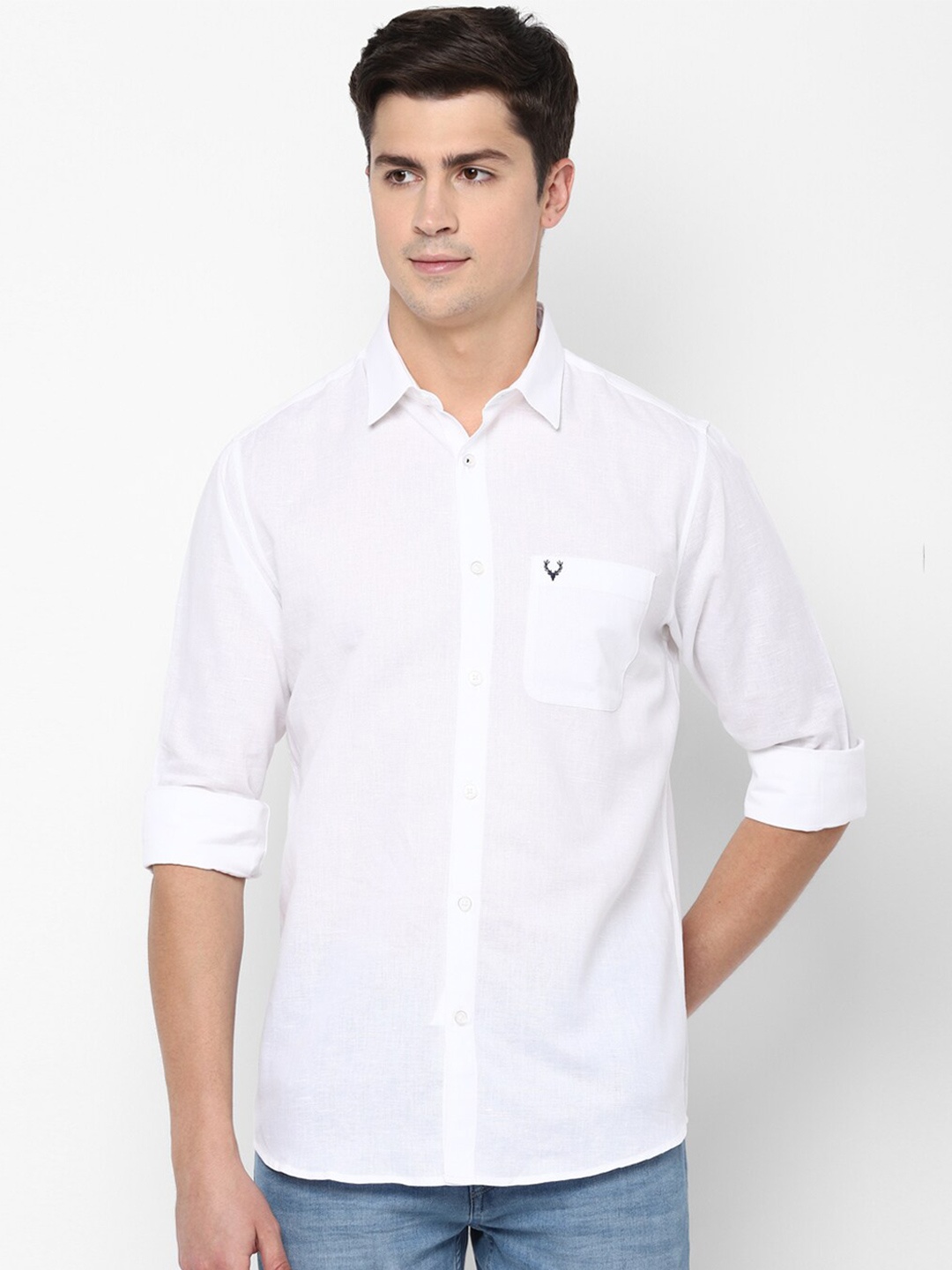 

Allen Solly Men Slim Fit Casual Shirt, White