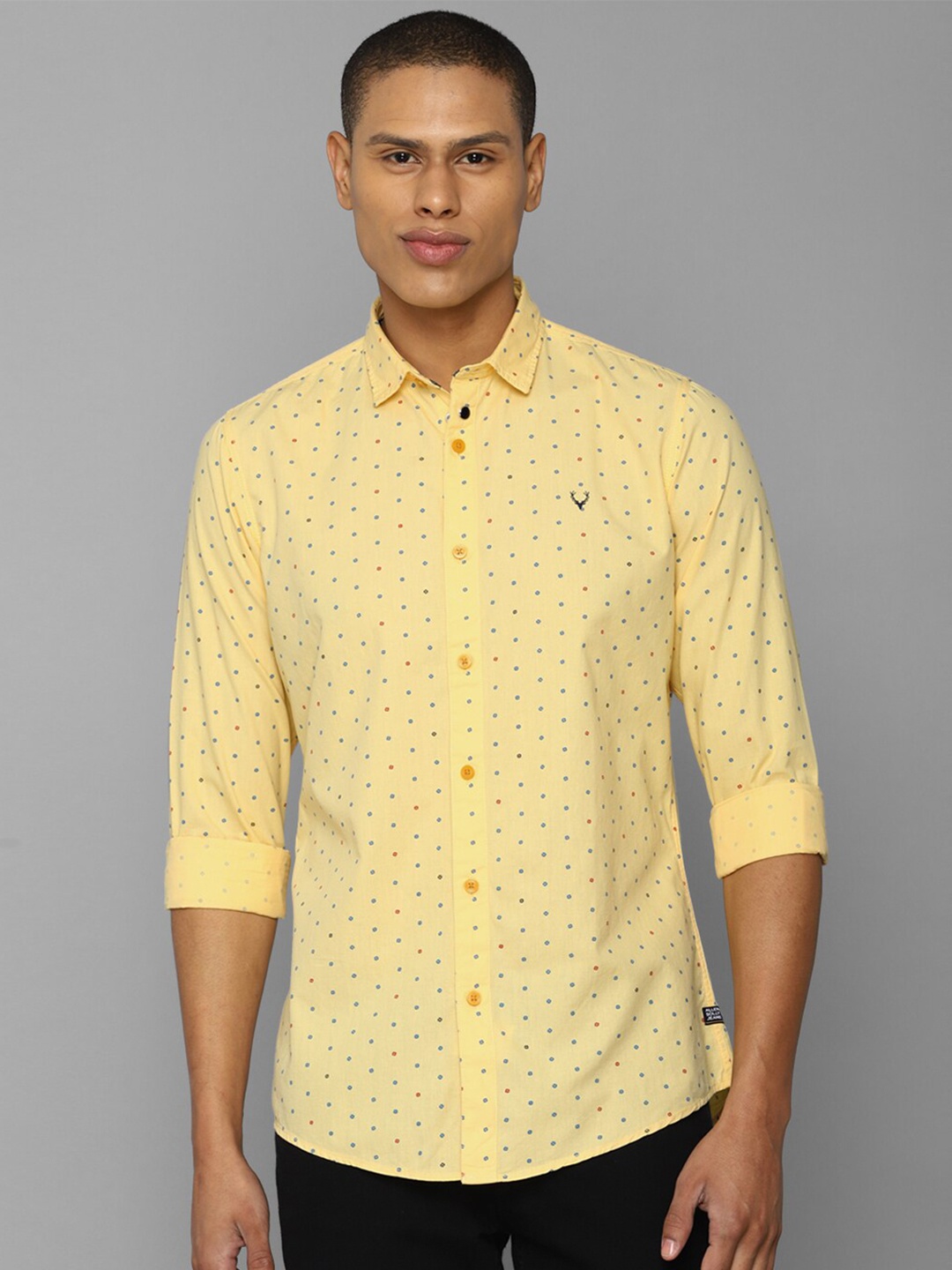 

Allen Solly Sport Men Printed Cotton Casual Shirt, Yellow