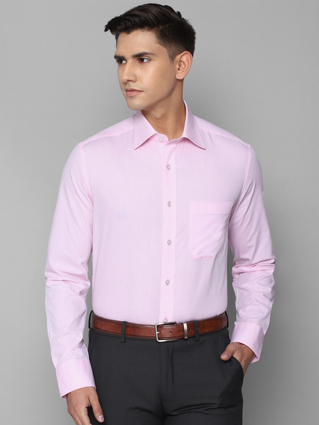 

Louis Philippe Men Cotton Formal Shirt, Pink