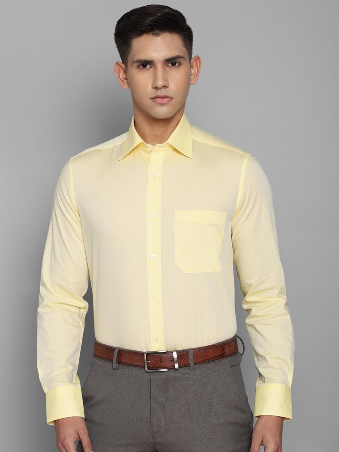 

Louis Philippe Men Yellow Formal Shirt