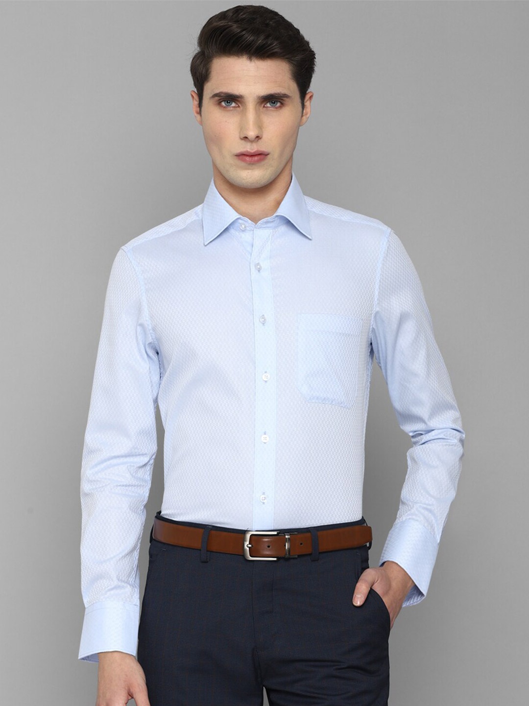 

Louis Philippe Men Cotton Casual Shirt, Blue