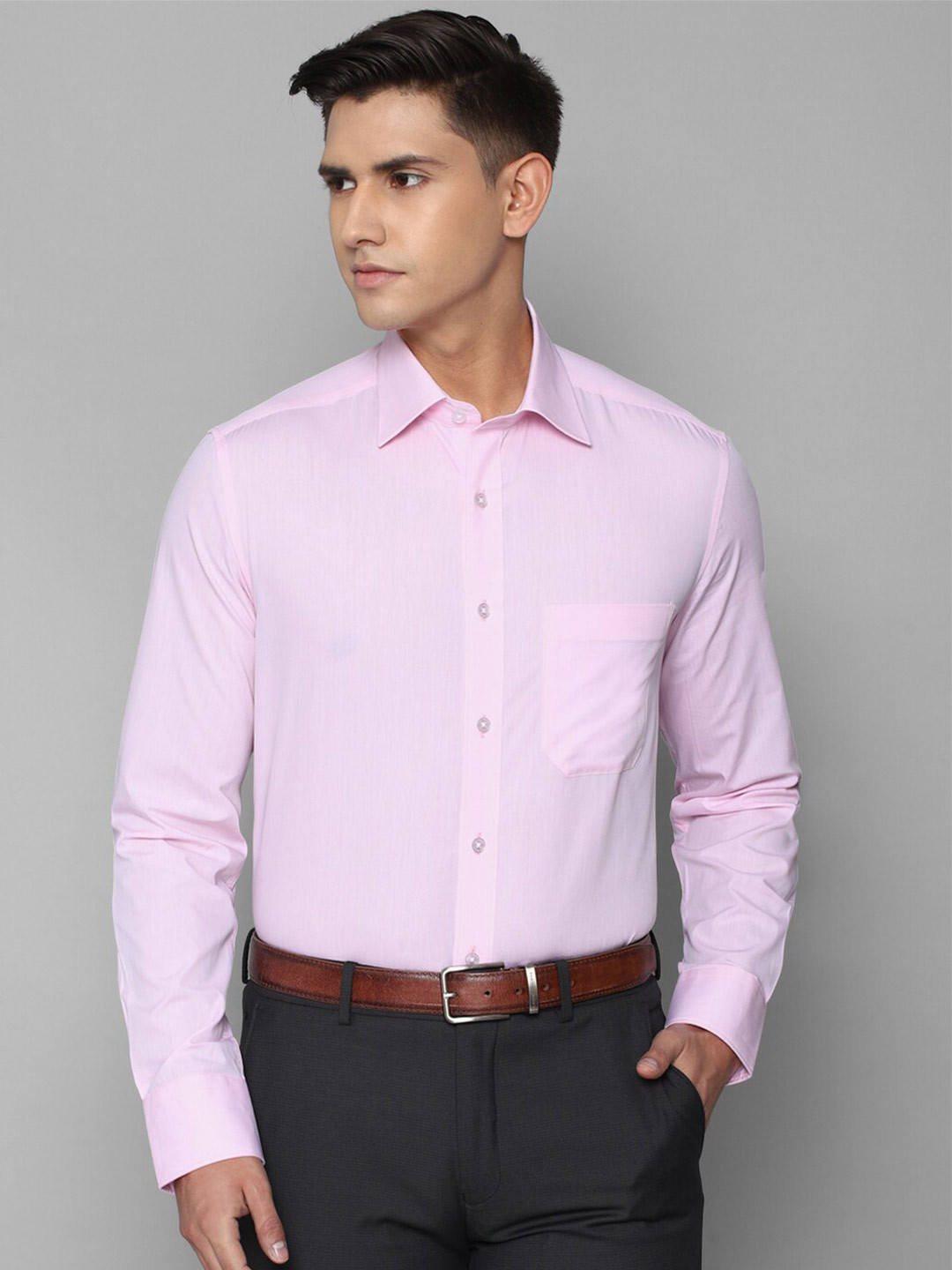 

Louis Philippe Men Pure Cotton Formal Shirt, Pink