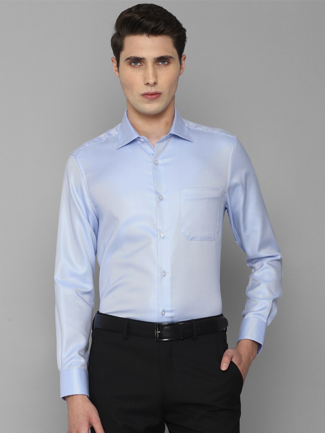 

Louis Philippe Men Cotton Formal Shirt, Blue