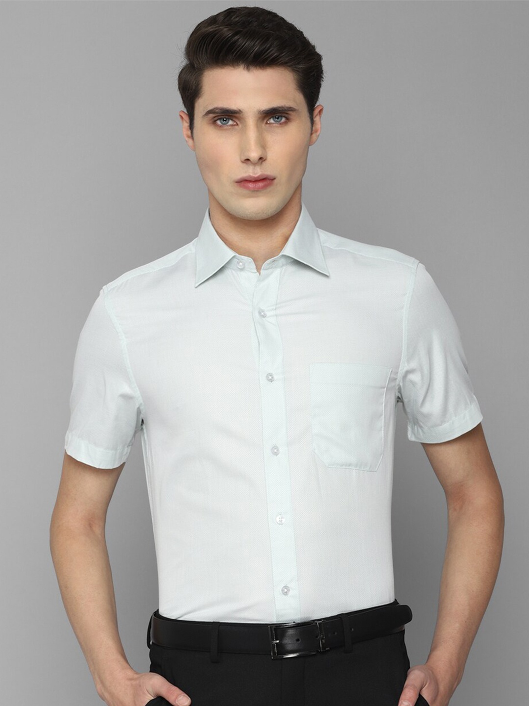 

Louis Philippe Men Cotton Formal Shirt, Blue