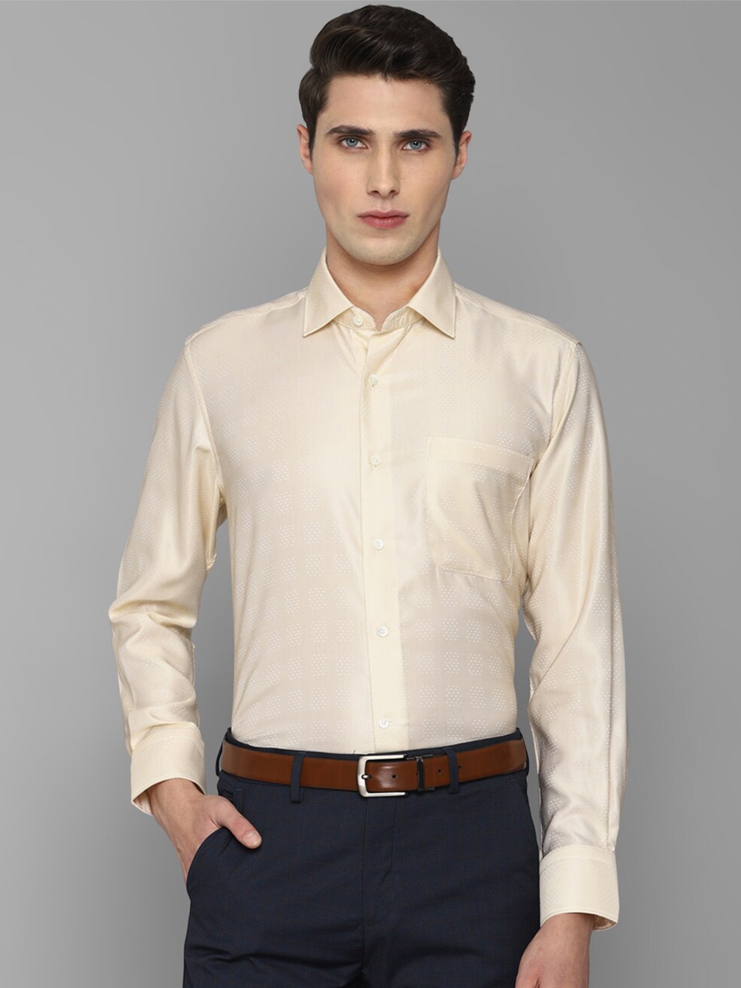 

Luxure by Louis Philippe Men Cotton Formal Shirt, Beige