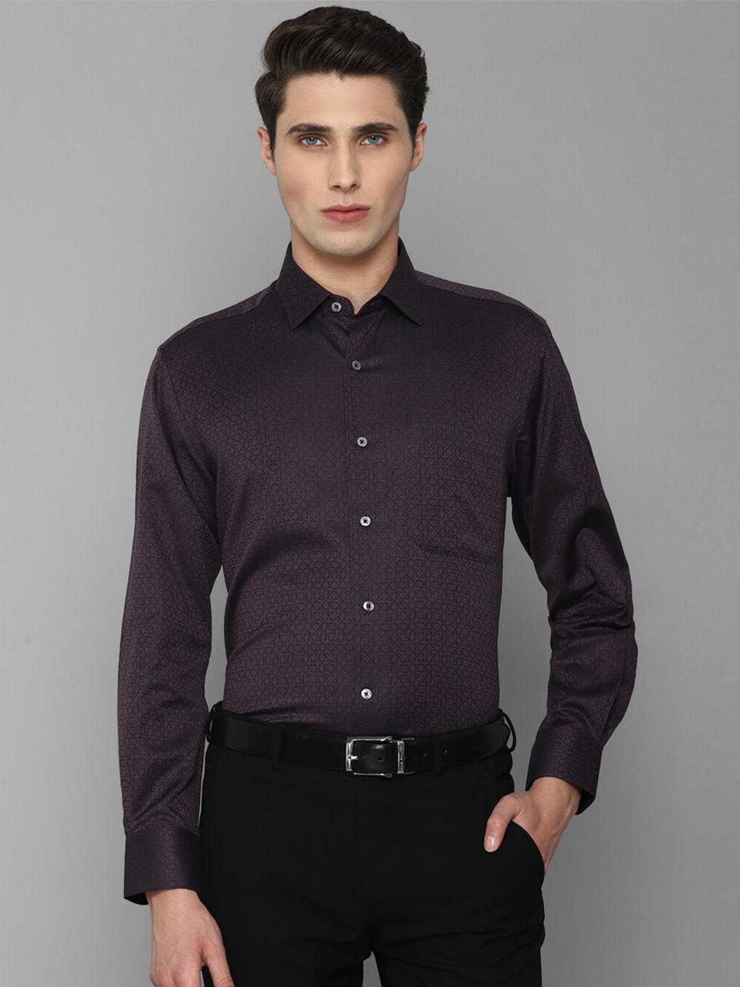 

Luxure by Louis Philippe Men Printed Formal Shirt, Brown