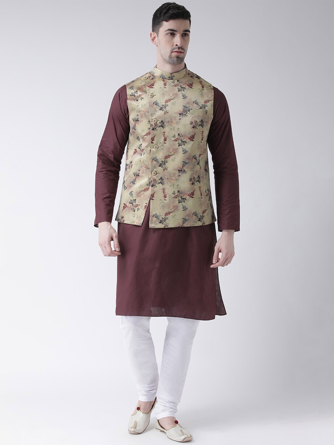 

TABARD Men Pure Cotton Kurta With Churidar, Green