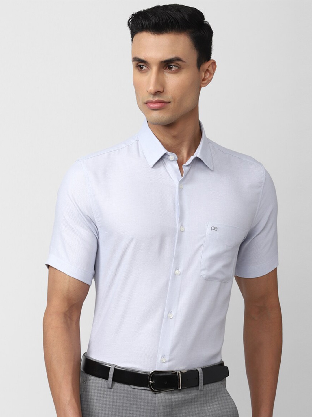 

Peter England Men Cotton Formal Shirt, Blue