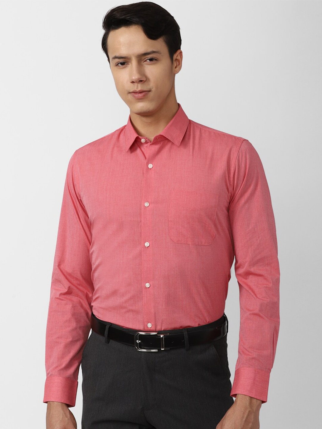 

Peter England Men Cotton Formal Shirt, Pink