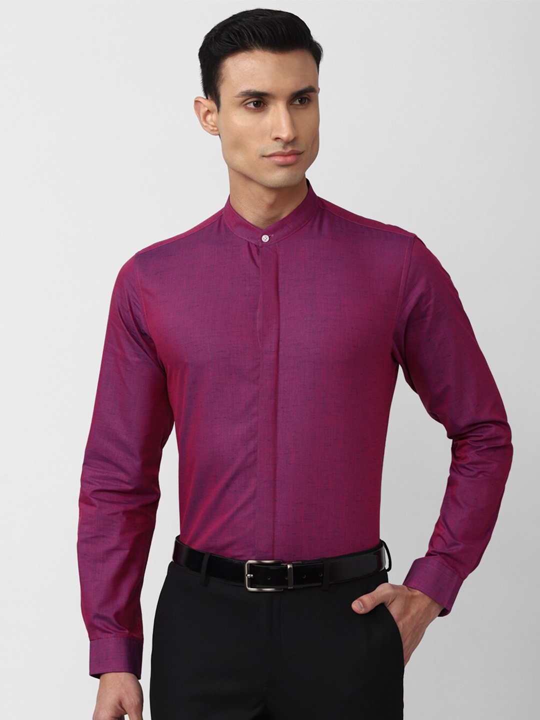 

Peter England Men Slim Fit Formal Shirt, Purple