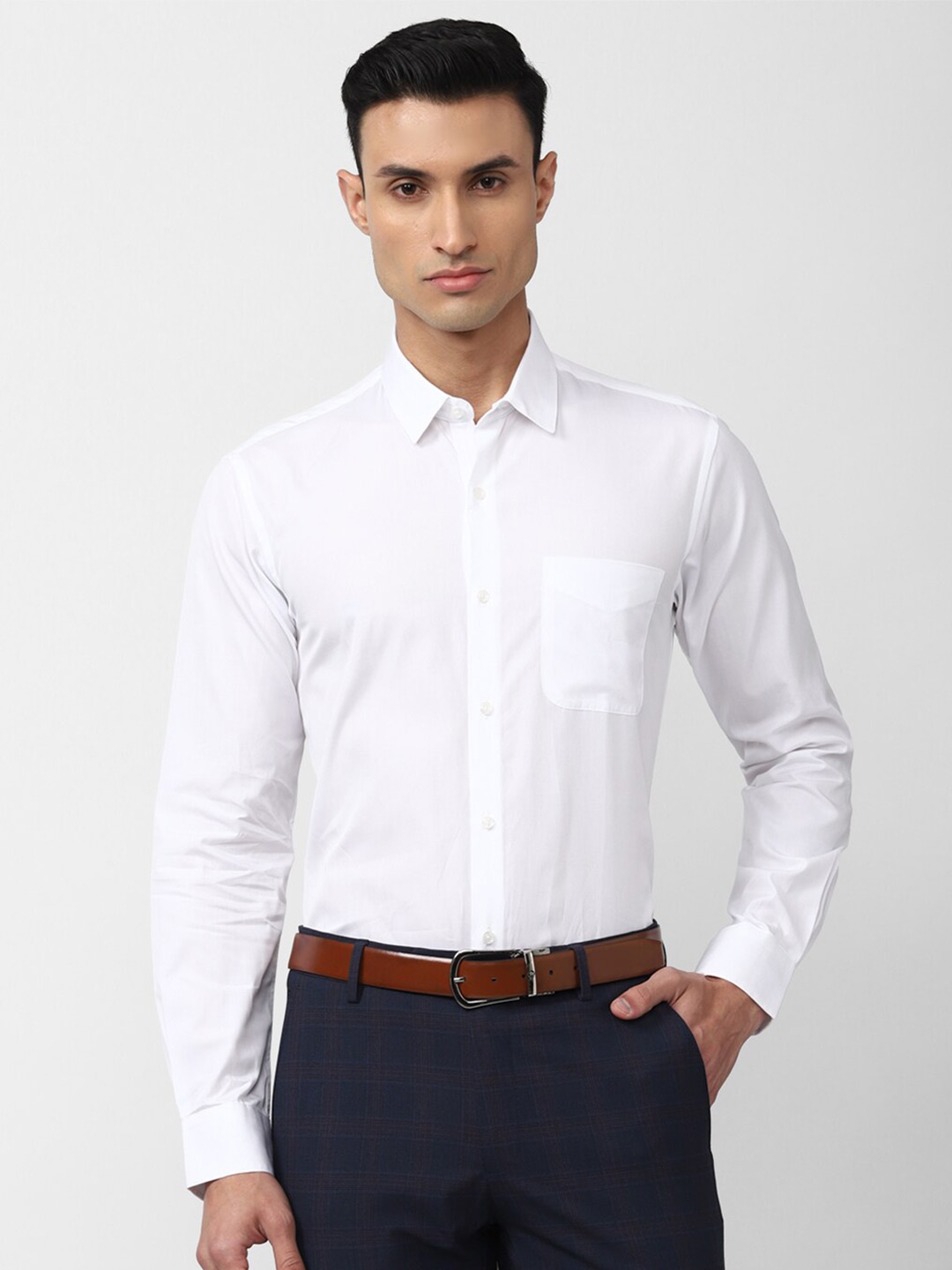 

Peter England Men Cotton Formal Shirt, White