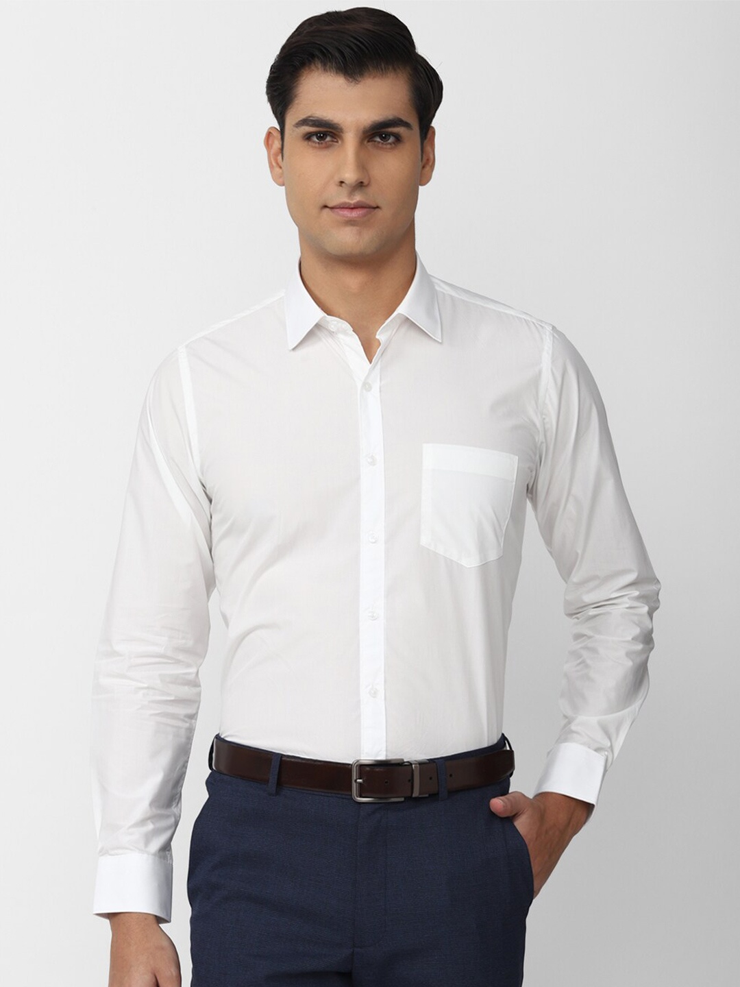 

Van Heusen Men Slim Fit Cotton Formal Shirt, White