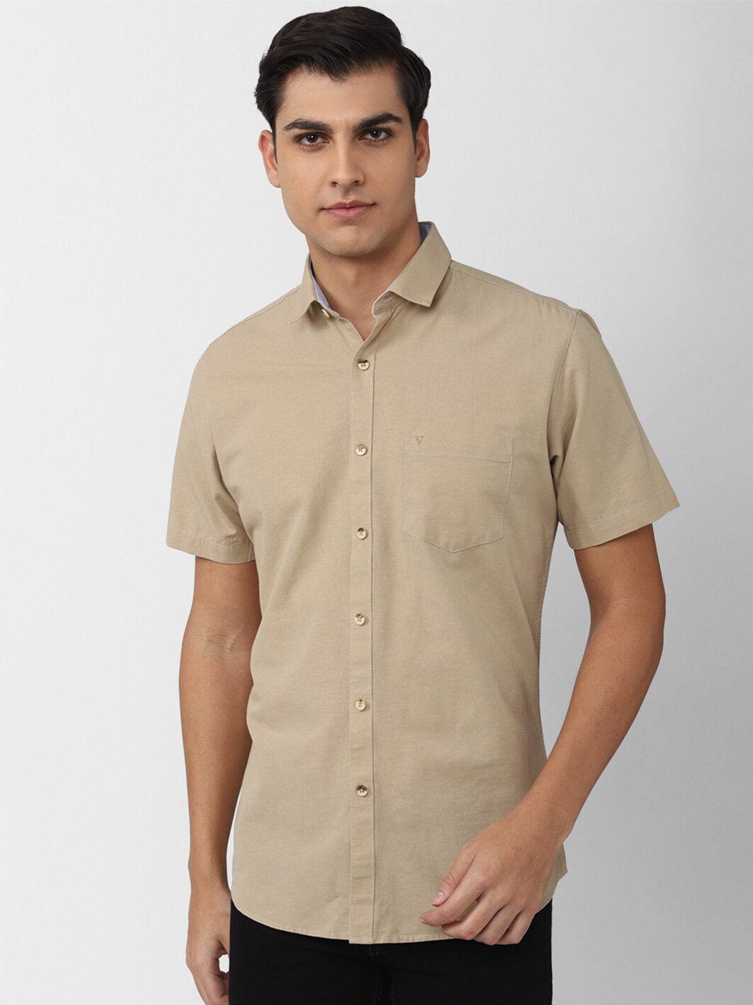 

Van Heusen Sport Men Slim Fit Pure Cotton Casual Shirt, Khaki