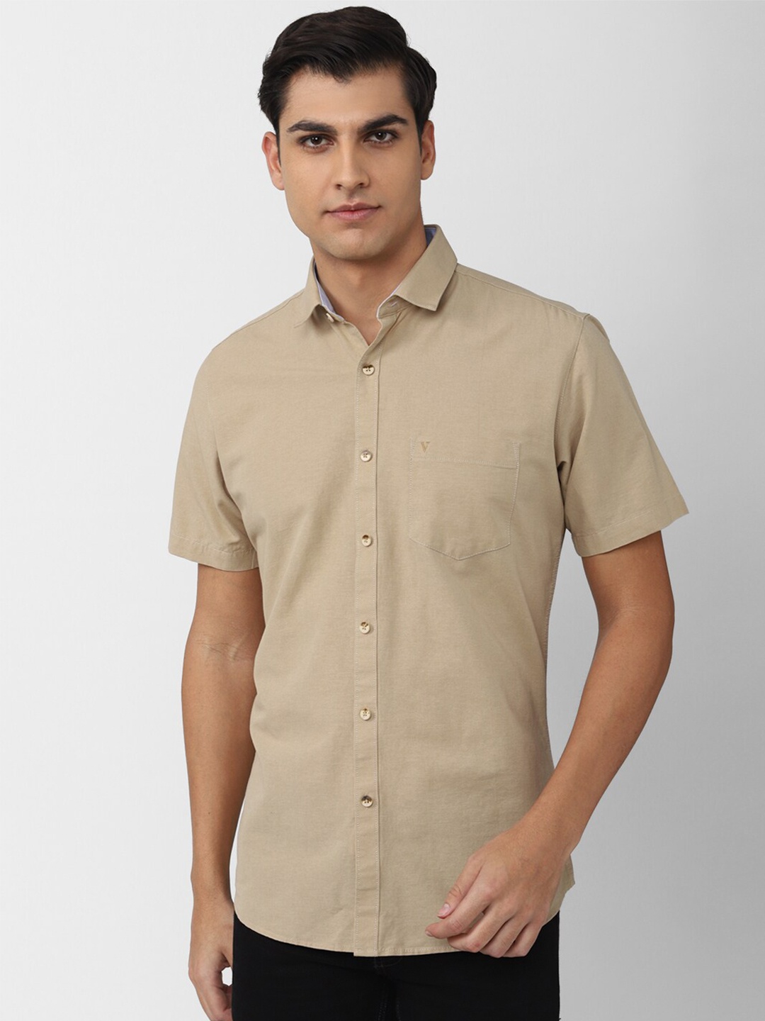 

Van Heusen Sport Men Slim Fit Pure Cotton Casual Shirt, Khaki