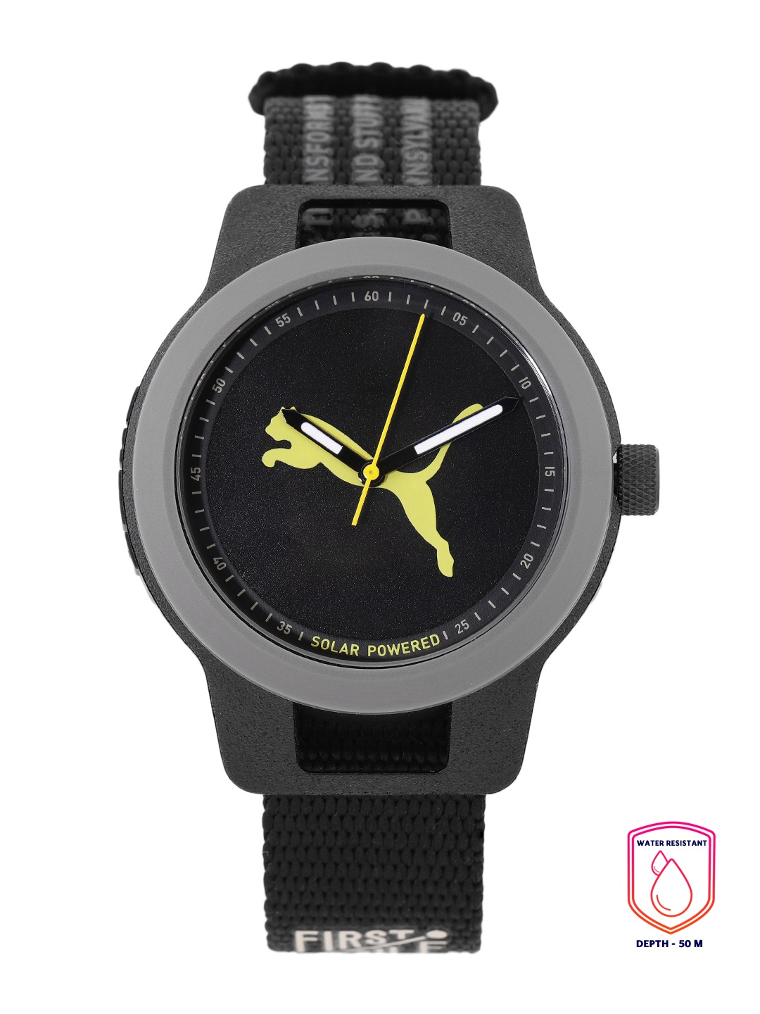 

Puma Men Brand Logo Printed Reset Analogue Watch P5075-Black