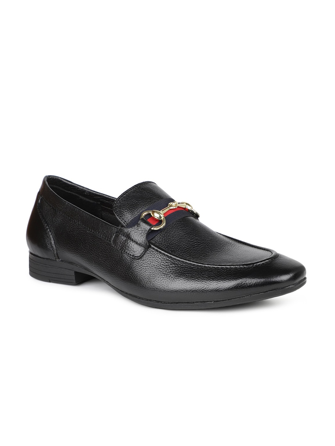 

ATESBER by Inc.5 Men Leather Formal Loafers, Black