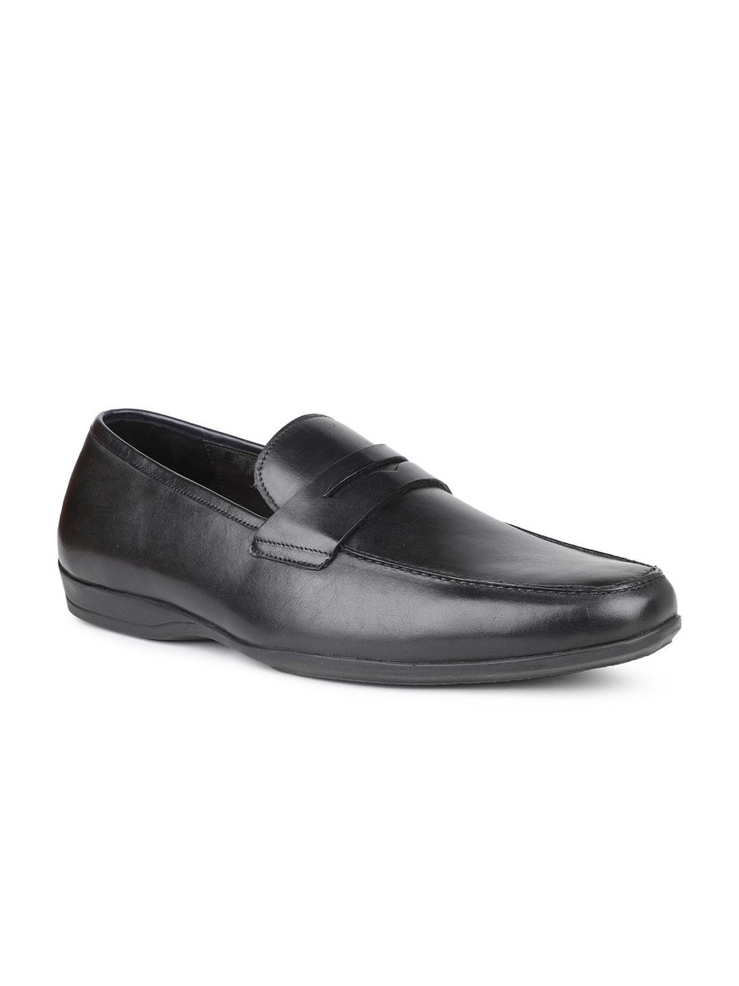

ATESBER by Inc.5 Men Leather Formal Slip-On Shoes, Black