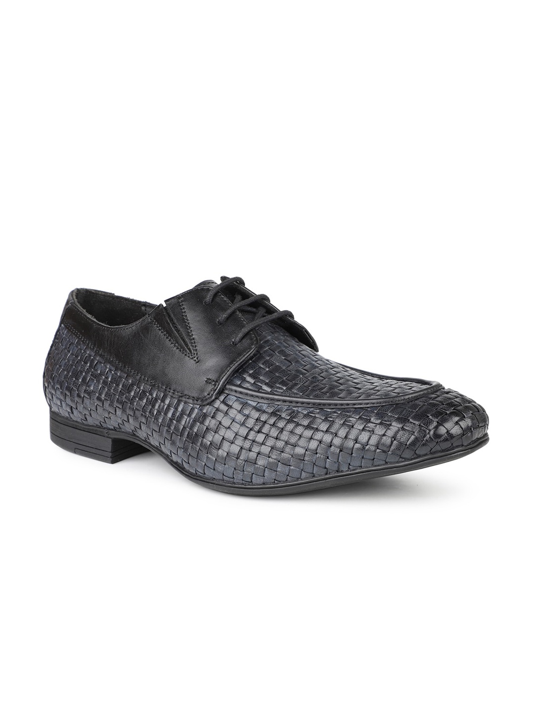 

ATESBER by Inc.5 Men Textured Leather Formal Derbys, Grey