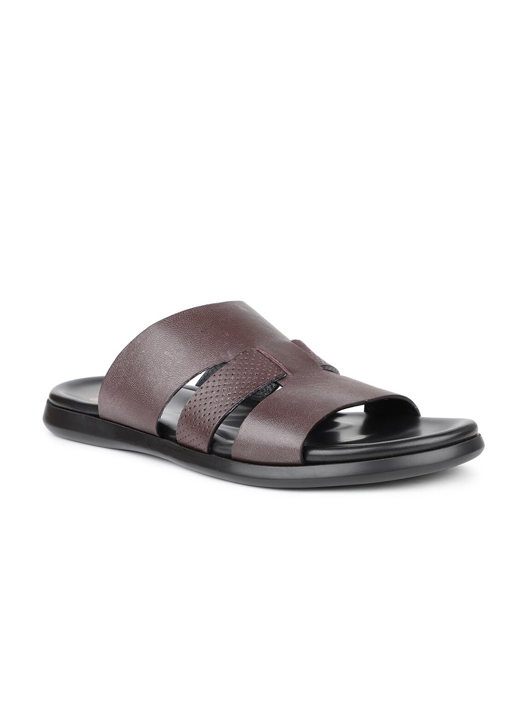 

ATESBER by Inc.5 Men Leather Comfort Sandals, Brown