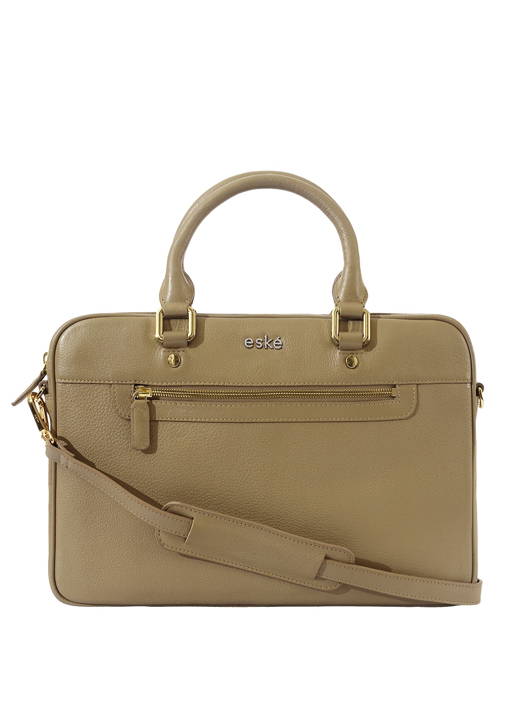 

Eske Men Leather Laptop Bag, Beige