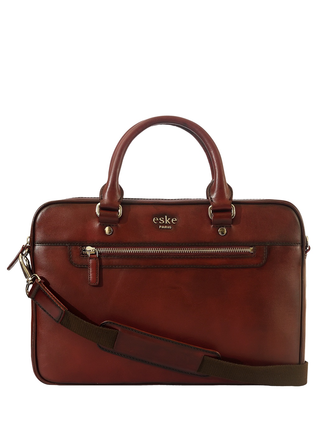 

Eske Men Leather Laptop Bag, Maroon
