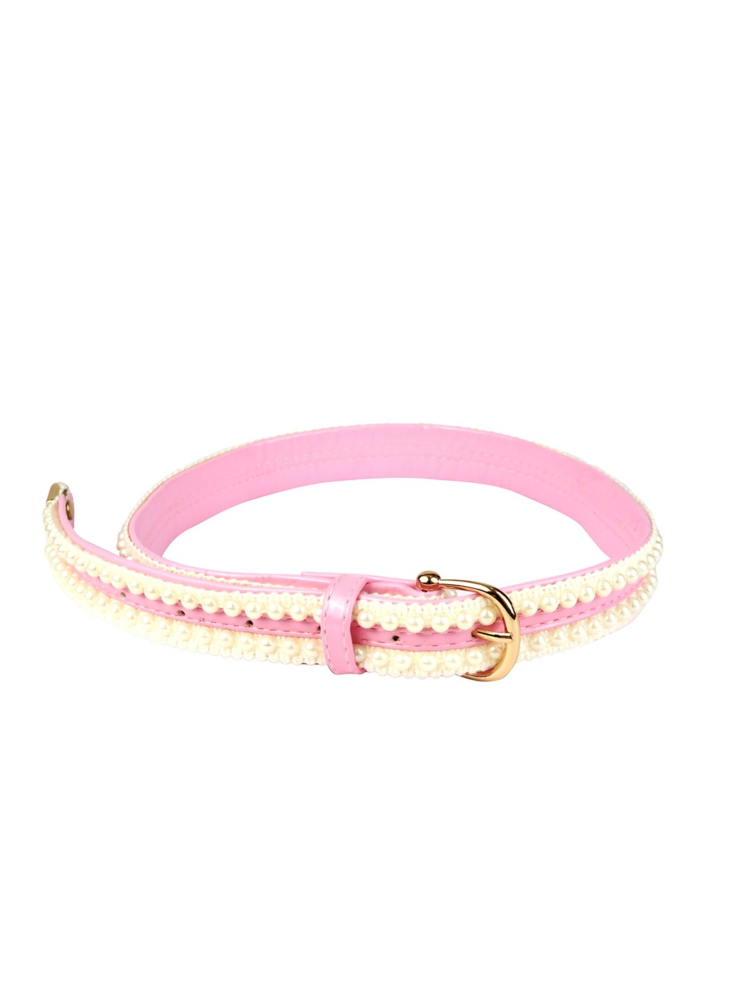 

Spiky Unisex Kids Embellished Leather Belt, Pink