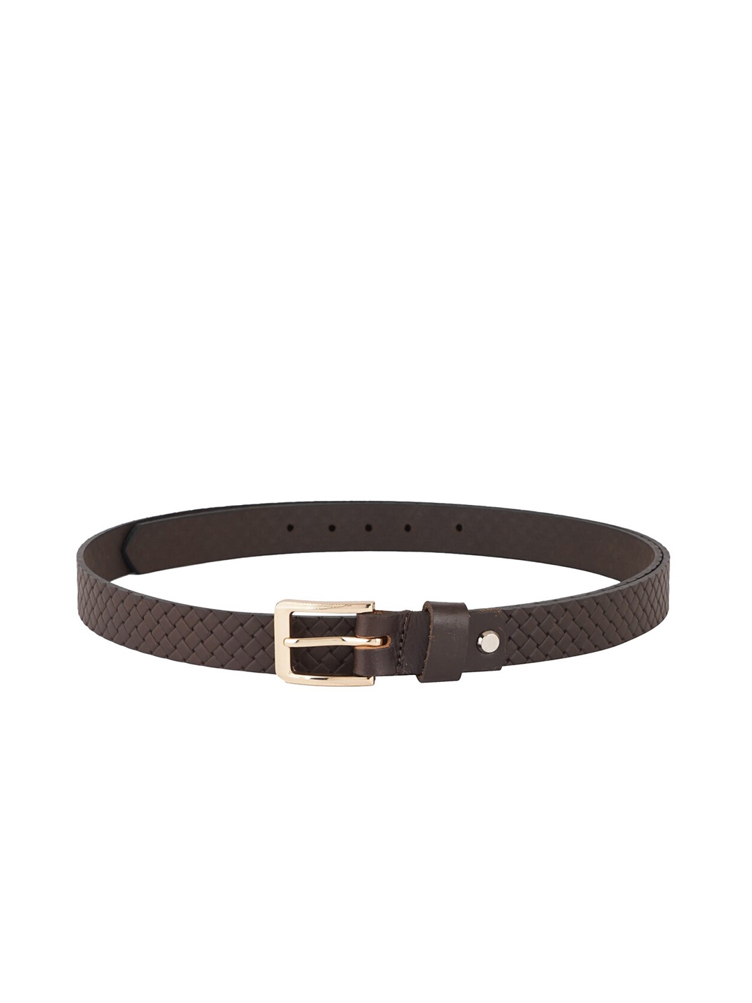 

Style Shoes Women Textured Leather Belt, Brown