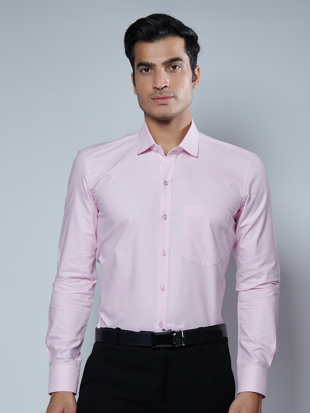 

MARK & ALBERT Men Classic Slim Fit Cotton Casual Shirt, Pink