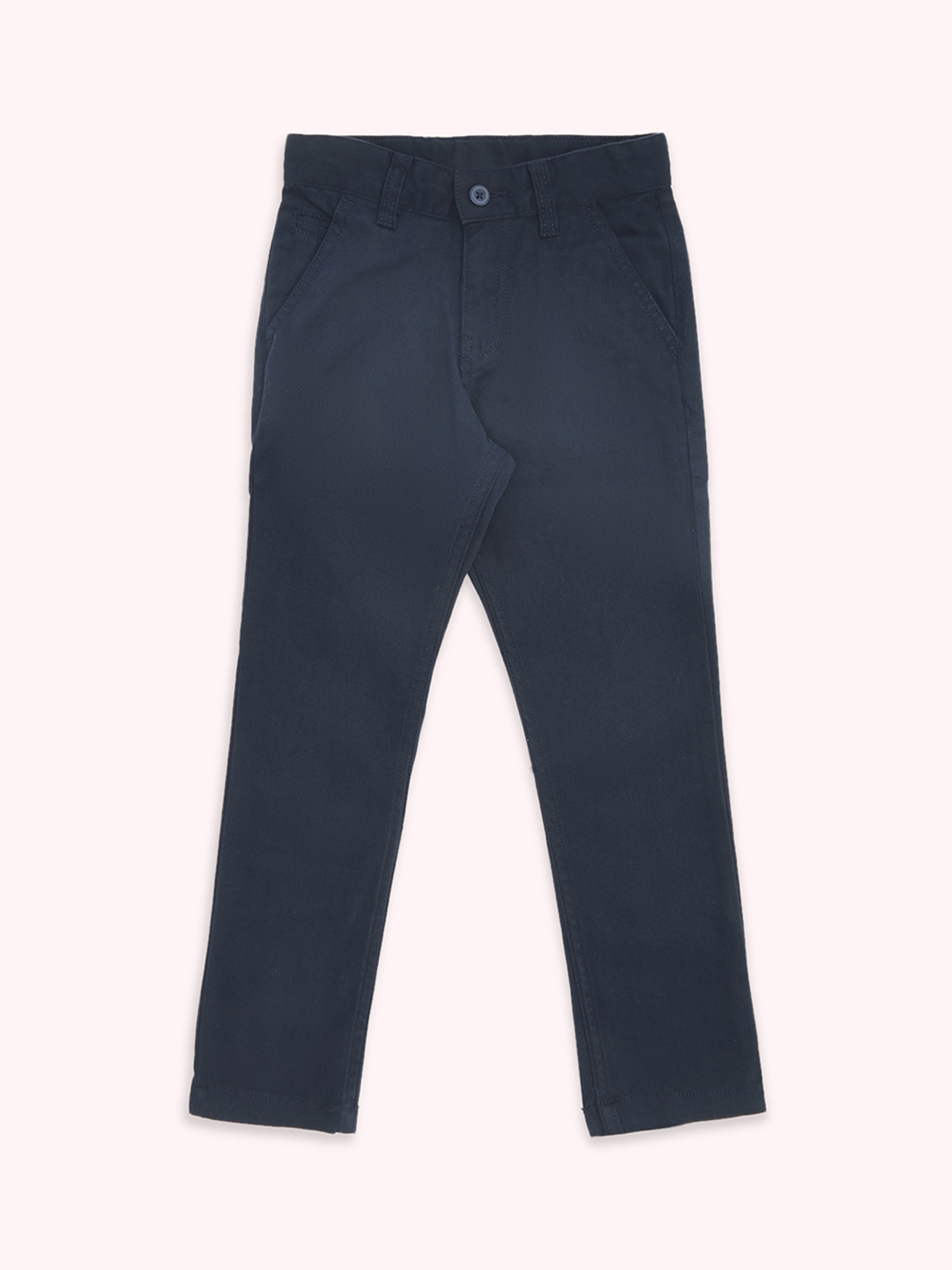 

Pantaloons Junior Boys Chinos Cotton Trousers, Navy blue