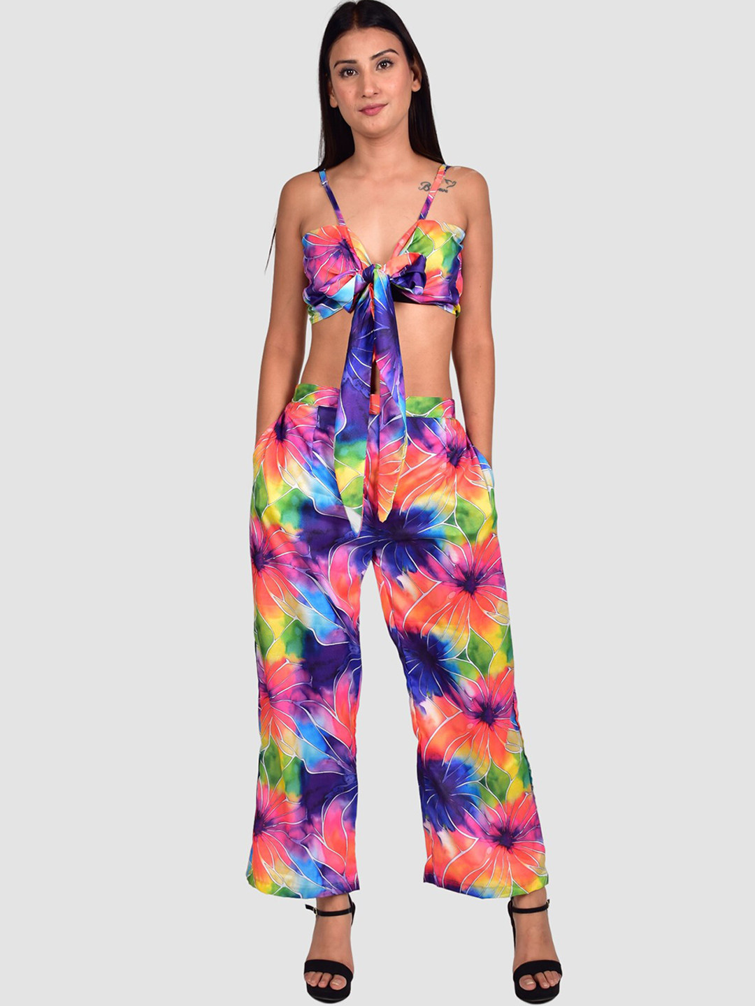

Rajoria Instyle Women Digital Abstract Printed Beachwear Set, Blue