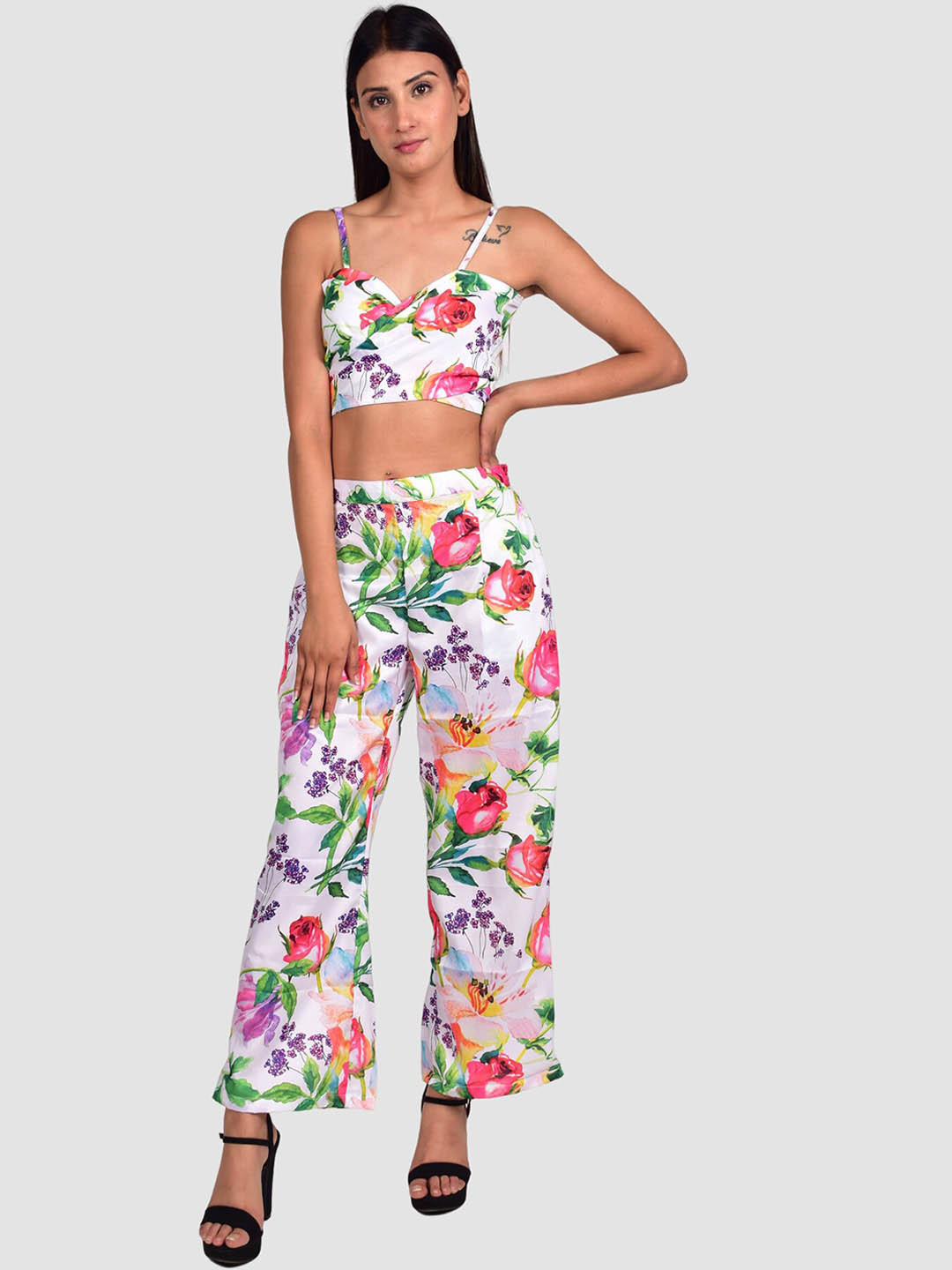 

Rajoria Instyle Women Floral Digital Printed Swim Set, White