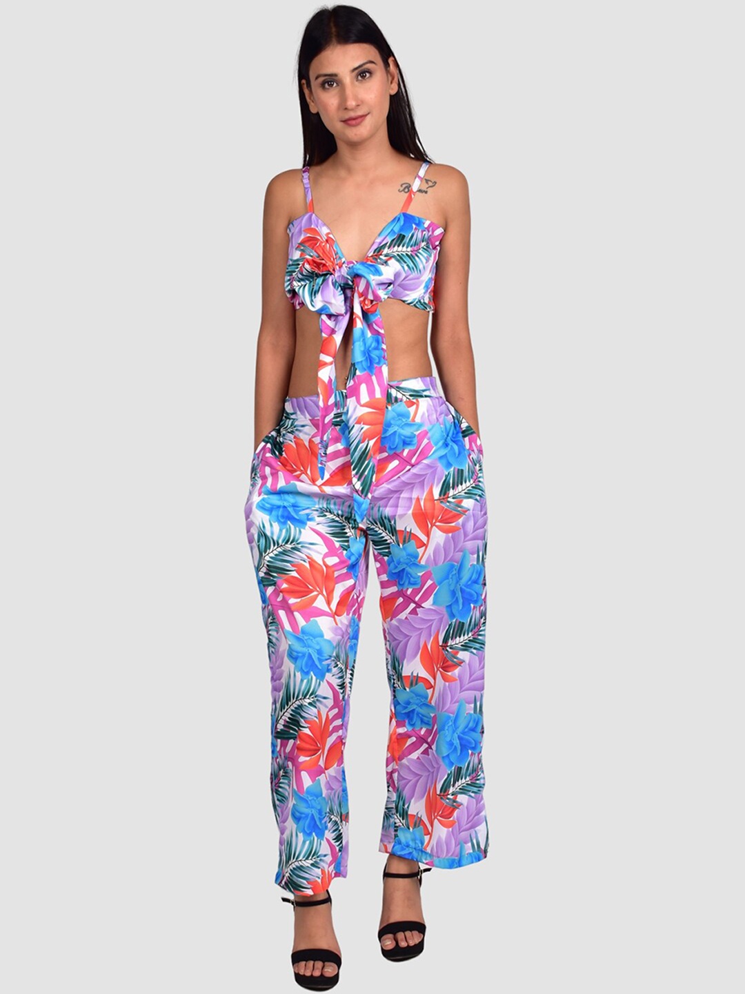 

Rajoria Instyle Women Digital Printed Beach Bodysuit Swimwear, Purple