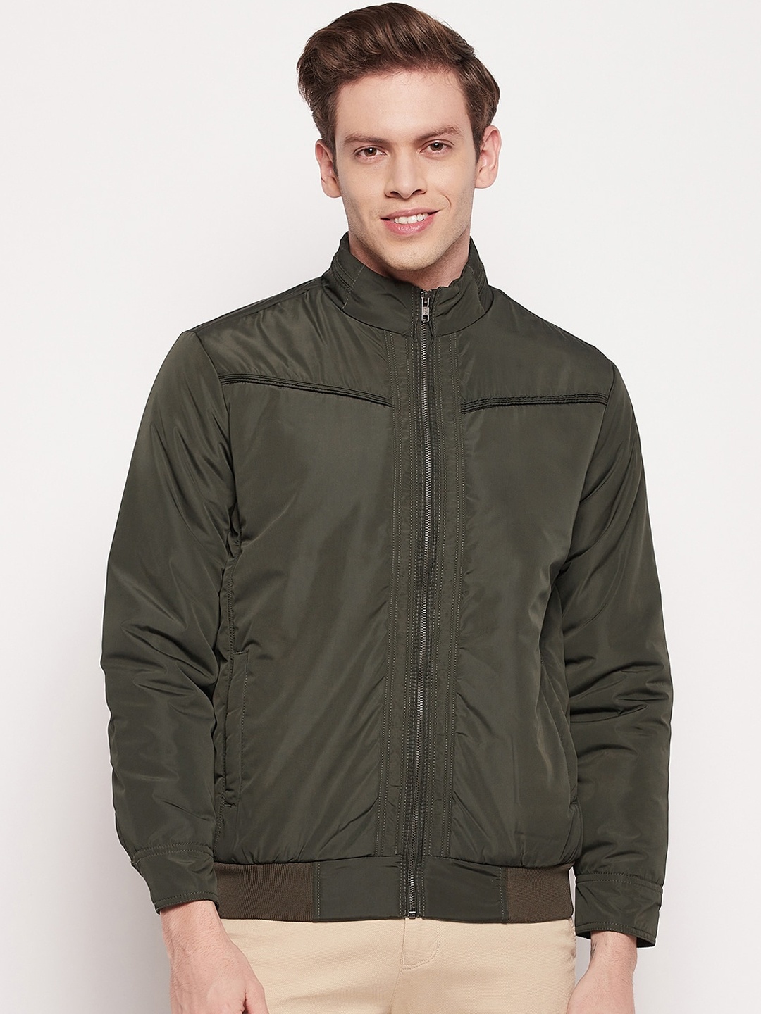 

Cantabil Lightweight Bomber Jacket, Olive