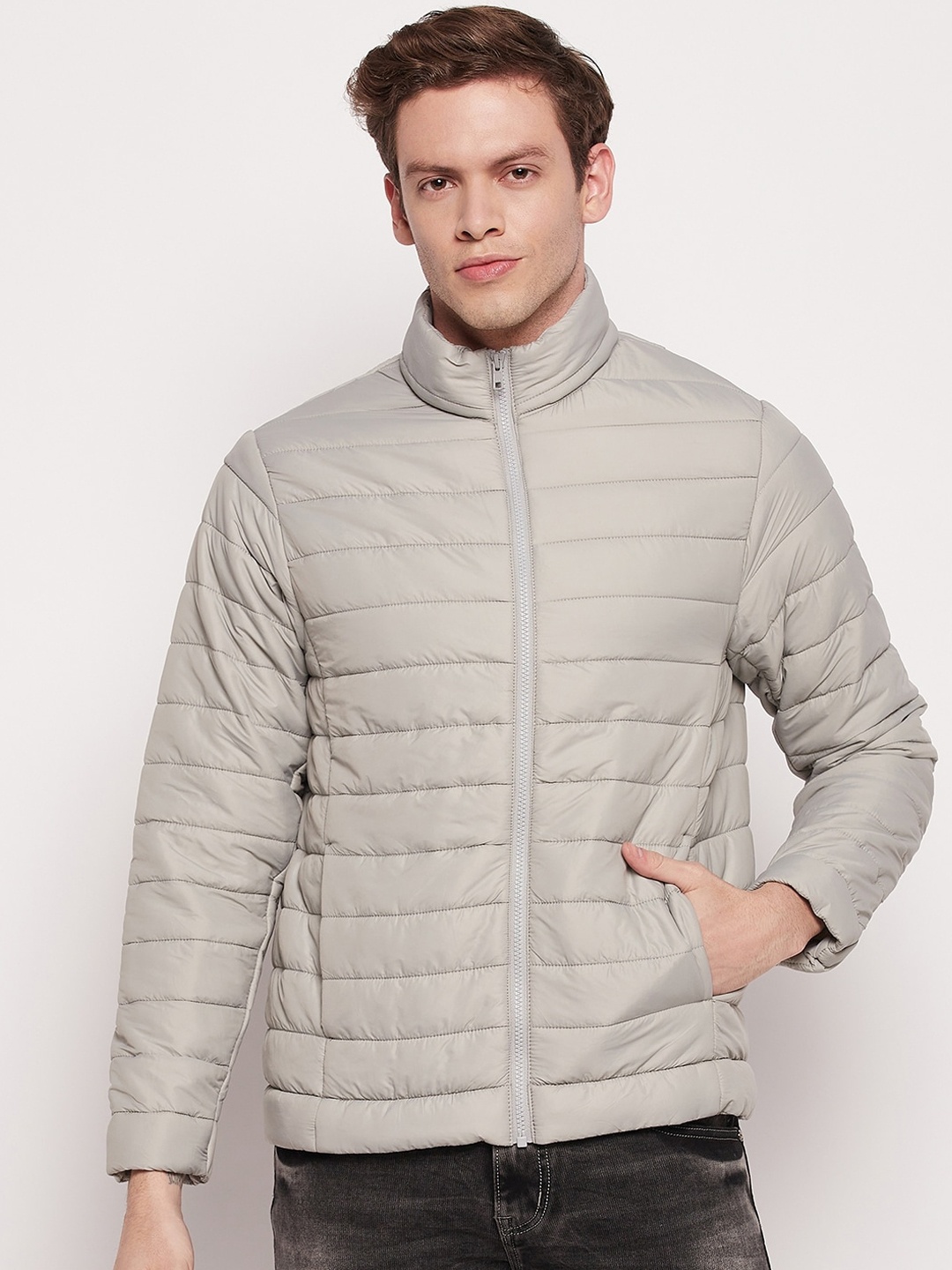 

Cantabil Men Lightweight Puffer Jacket, Grey