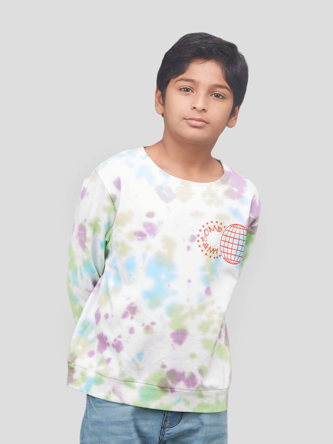 

Zalio Boys Round Neck Printed Sweatshirt, Multi