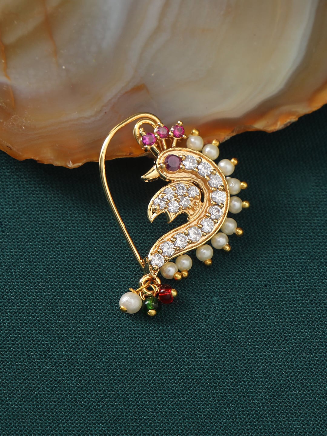 

AccessHer Gold-Plated Cubic Zirconia Clip On Nath