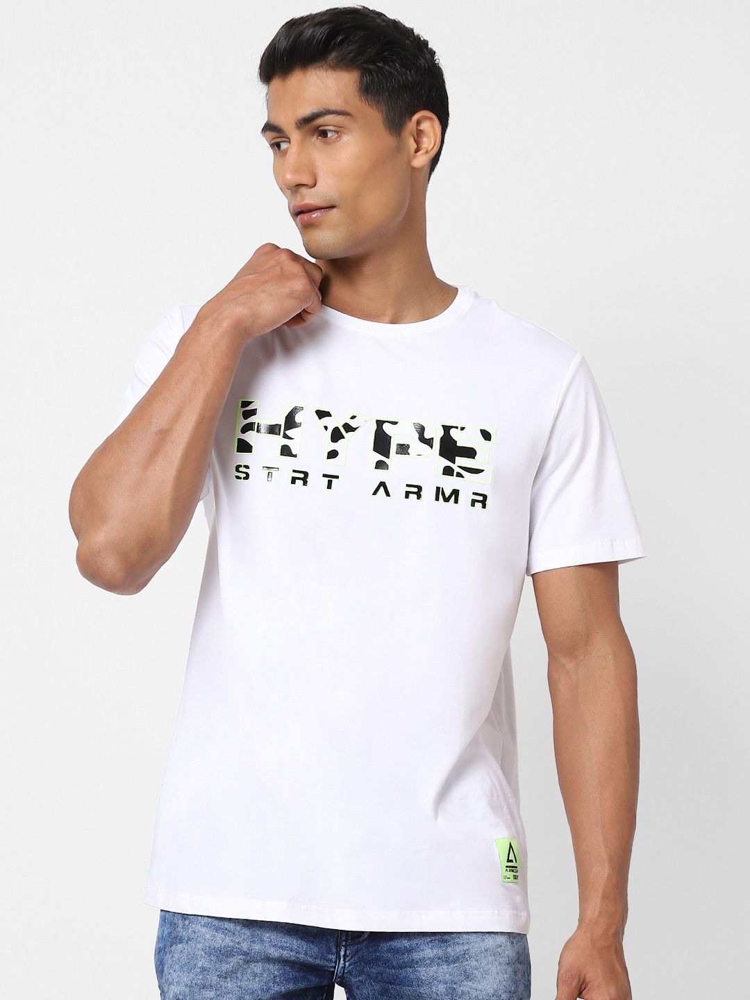 

Street Armor by Pantaloons Men White Cotton Typography Printed T-shirt