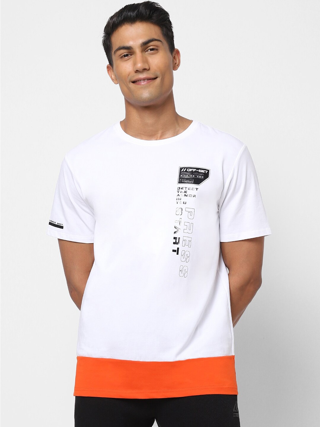 

Street Armor by Pantaloons Men White Cotton Typography Printed T-shirt